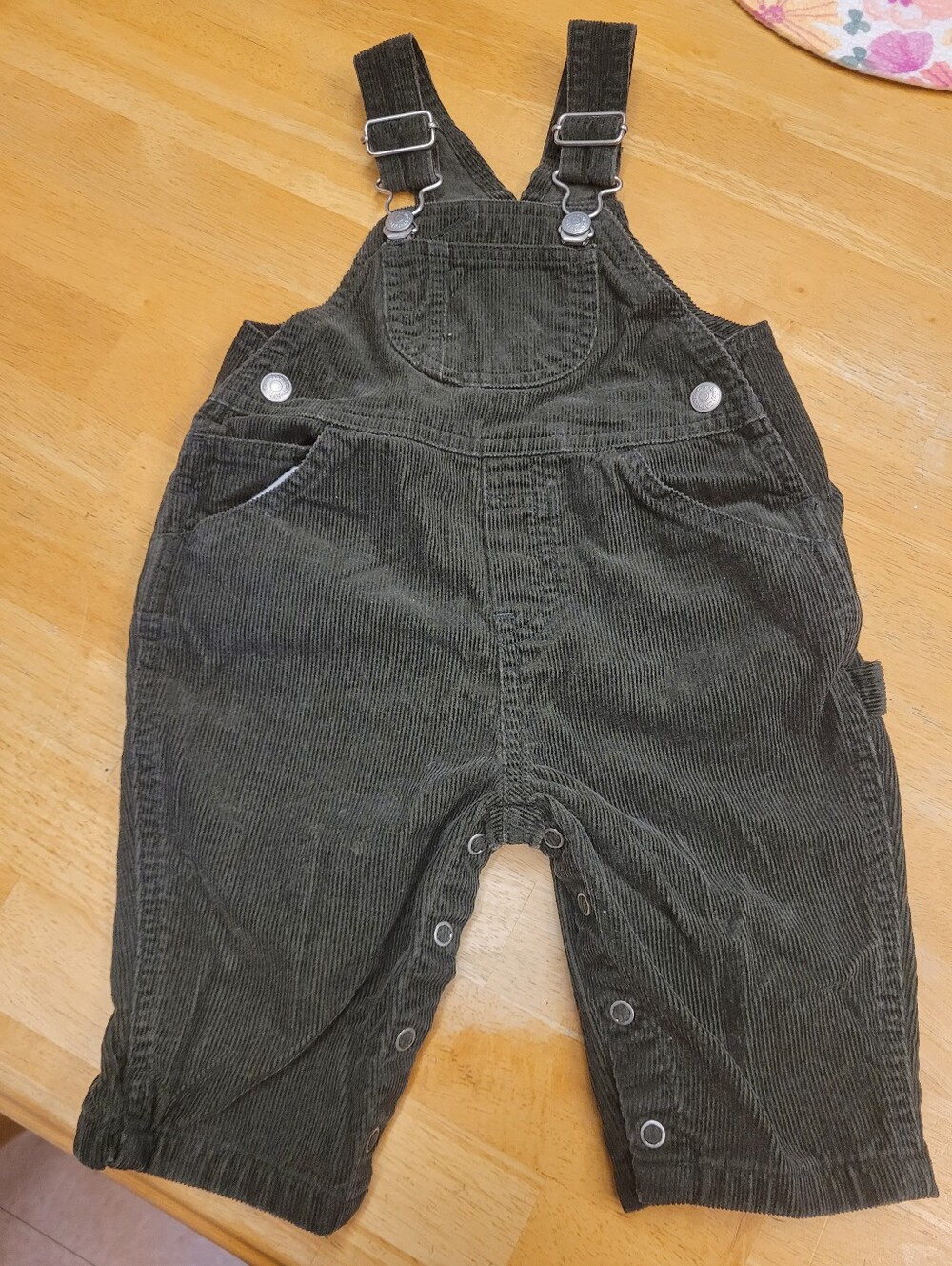 Gap Corduroy Overalls Green Cotton Fall Holidays 6-12mos